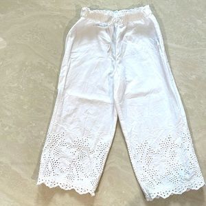 Zara white girl pants size 6